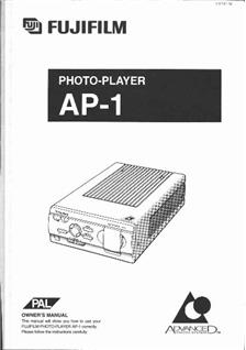 Fujifilm AP 1 PhotoPlayer manual. Camera Instructions.